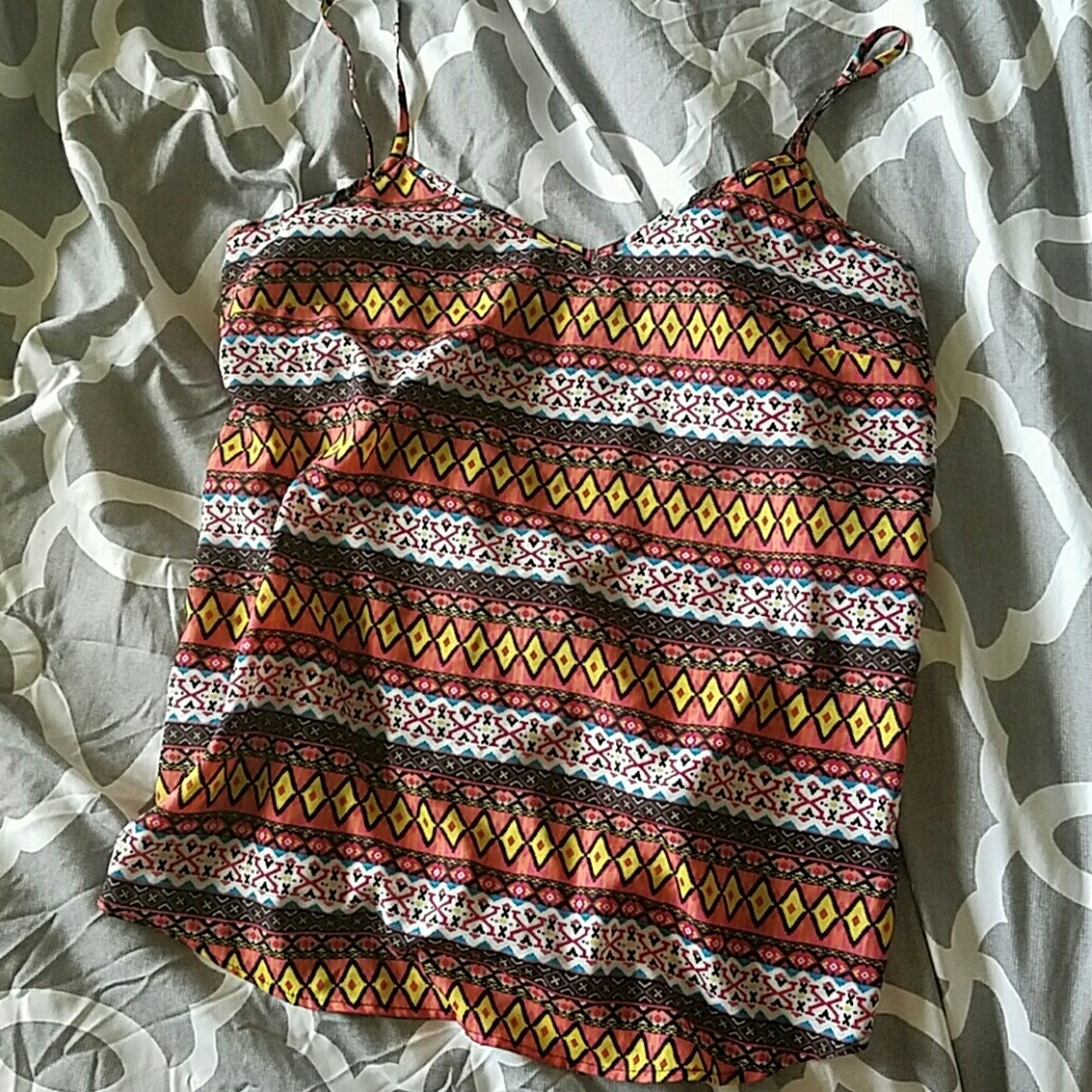 Chiffon Patterned Tank Top